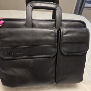 Vintage Dell Black Leather Men's Bag